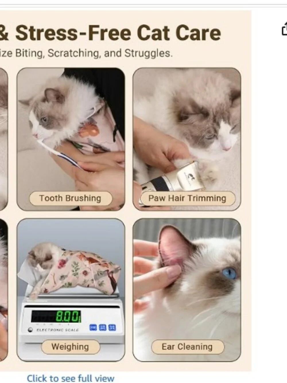 Cat/Dog Burrito Wrap for Grooming and Cutting Nails/Furryland Pattern